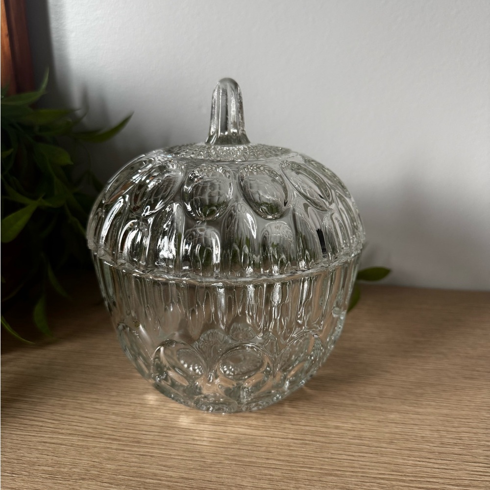 Clear Glass Lidded Dish